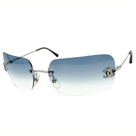 chanel blue rimless sunglasses|chanel sunglasses where to buy.